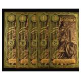 (5) WASHINGTON D.C. GOLDBACK 1/1000TH OZ 24K GOLD