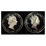 (2) 92.5% STERLING FOREIGN COINS