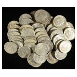(50) 90% SILVER ROOSEVELT DIMES