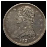 1837 CAPPED BUST HALF DOLLAR VF