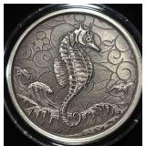 2020 SEAHORSE 1 OZ .999 SILVER ROUND