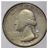 1932-S WASHINGTON QUARTER F-VF