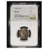 1952 JEFFERSON NICKEL NGC MS 66