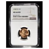 1949-D LINCOLN CENT NGC MS-66 RD
