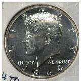 1964 KENNEDY HALF DOLLAR CH TO GEM PROOF