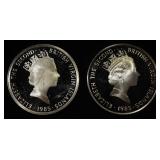 (2) 92.5% STERLING FOREIGN COINS