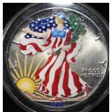 1992 PAINTED AMERICAN SILVER EAGLE