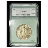 1941 WALKING LIBERTY 50C NTC GEM BU