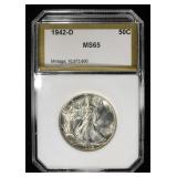 1942-D WALKING LIBERTY 50C PCI GEM BU