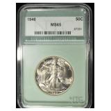 1946 WALKING LIBERTY HALF DOLLAR PCI GEM BU