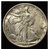 1935 WALKING LIBERTY HALF DOLLAR AU/BU