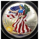 1998 PAINTED AMERICAN SILVER EAGLE