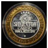 SHERATON CASINO .999 SILVER CASINO TOKEN
