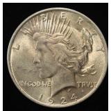 1924 PEACE DOLLAR BU