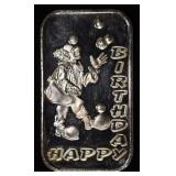 1998 HAPPY BIRTHDAY 1 OZ .999 SILVER BAR