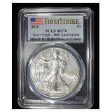 2016 AMERICAN SILVER EAGLE PCGS MS 70