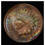 1893 INDIAN CENT CH BU COLOR