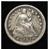 1853 ARROWS SEATED LIBERTY HALF DIME
