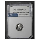 1964 ROOSEVELT DIME PCI PERFECT GEM PROOF DCAM