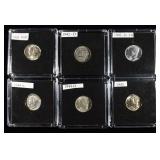 (6) MERCURY DIMES