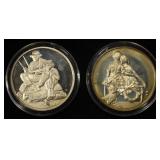 (2) 1 OZ 90% STERLING SILVER