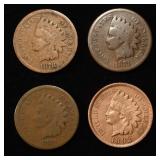 (2) 1874, 1878, 1892 INDIAN CENTS