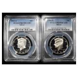 1993-S & 1994-S KENNEDY 50C PCGS SUPERB GEM+ PROOF