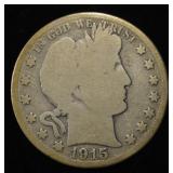 1915 BARBER HALF DOLLAR