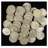 (50) 90% SILVER ROOSEVELT DIMES