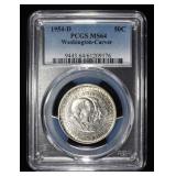 1954-D WASHINGTON/CARVER COMMEM PCGS MS-64