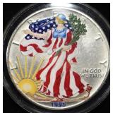 1995 PAINTED AMERICAN SILVER EAGLE