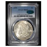 1890 MORGAN DOLLAR PCGS MS-62 CAC