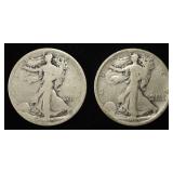 1917-S & 1919-S WALKING LIBERTY HALF DOLLARS