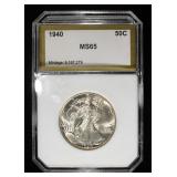 1940 WALKING LIBERTY 50C PCI GEM BU