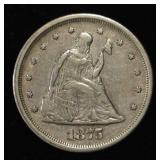 1875-S 20 CENT PIECE XF
