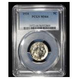 1934 BUFFALO NICKEL PCGS MS-64