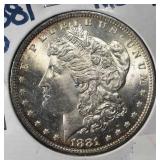 1881-O MORGAN DOLLAR CH/GEM BU
