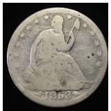 1853 SEATED LIBERTY HALF DOLLAR G/VG