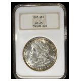 1887 MORGAN DOLLAR NGC MS-63 OLD HOLDER