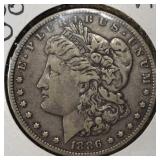 1886-O MORGAN DOLLAR VF