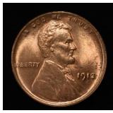 1913 LINCOLN CENT GEM BU RED