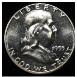1955 FRANKLIN HALF GEM PROOF