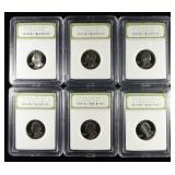 (6) 1993-S WASHINGTON QUARTER INB GEM PROOF