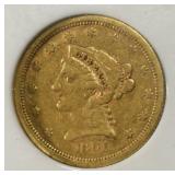 1861 $2.50 LIBERTY GOLD