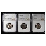 (3) NGC GRADED JEFFERSON NICKELS