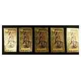 (5) WASHINGTON D.C. GOLDBACK 1/1000TH OZ 24K GOLD