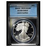 2006-W AMERICAN SILVER EAGLE ANACS PR70