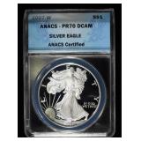 2007-W AMERICAN SILVER EAGLE ANACS PR70