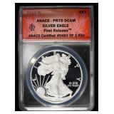2011-W AMERICAN SILVER EAGLE ANACS PR70