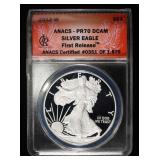 2012-W AMERICAN SILVER EAGLE ANACS PR70
